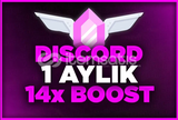 ⭐️1 Aylık Discord 14x Boost Garanti