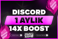⭐ 1 Aylık Discord 14X Boost + Garanti