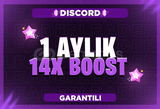 1 Aylık Discord 14x Boost hızlı | GARANTİ