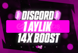 ⭐[1 Aylık] Discord 14X Server Boost