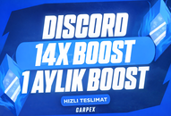 ⭐[1 AYLIK] Discord 14X Server Boost