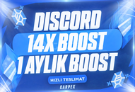⭐[1 AYLIK] Discord 14X Server Boost