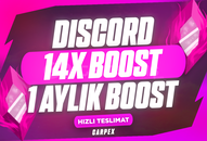 ⭐[1 AYLIK] Discord 14X Server Boost