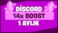 ⭐[1 AYLIK] Discord 14X Server Boost