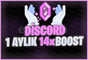 ⭐[1 AYLIK] DİSCORD 14X SERVER BOOST +GARANTİ