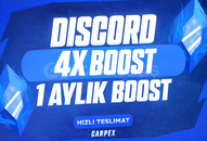 ⭐[1 AYLIK] Discord 4X Server Boost