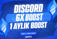 ⭐[1 AYLIK] Discord 6X Server Boost