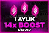 ⭐1 AYLIK DİSCORD SUNUCU 14X BOOST⭐