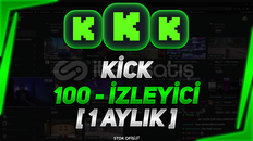 [1 AYLIK] KİCK CANLI YAYIN 100 İZLEYİCİ