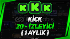 [1 AYLIK] KİCK CANLI YAYIN 20 İZLEYİCİ