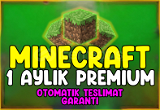 1 Aylık Minecraft Premium + Garanti