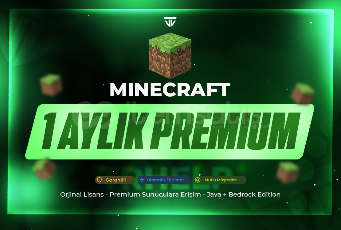 1 Aylık MİNECRAFT PREMİUM + Sorunsuz 1 Aylık MİNECRAFT PREMİUM + Sorunsuz