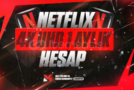 ✨1 AYLIK NETFLİX 4K UHD KİŞİYE ÖZEL + GARANTİ✨