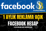 1 Aylık Reklama Açık Facebook Hesap