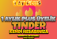 ⭐1 AYLIK TİNDER PLUS ÜYELİK⭐EN SORUNZ+GARANTİLİ