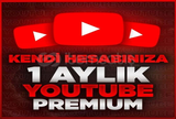 ⭐1 AYLIK YOUTUBE PREMiUM - KENDİ HESABINIZA⭐
