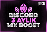 ⭐1 DAKİKADA⭐ 3 AYLIK 14X SERVER BOOST/GARANTİLİ