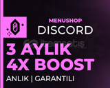 ⭐1 DAKİKADA⭐ 3 AYLIK 4X SERVER BOOST/GARANTİLİ