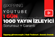 1 GÜN | 1000 CANLI İZLEYİCİ YOUTUBE 