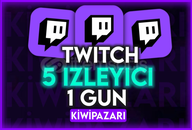 ⭐️[1 GÜN] TWITCH 5 CANLI İZLEYİCİ