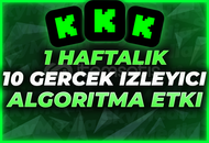 ⭐[1 Hafta - 10 Gerçek İzleyici]+ALGORİTMA⭐