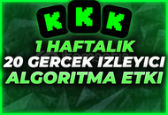 ⭐[1 Hafta - 20 Gerçek İzleyici]+ALGORİTMA⭐
