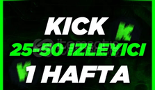 ( 1 Hafta ) 25-50 Canlı İzleyici Kick 