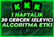 ⭐[1 Hafta - 30 Gerçek İzleyici]+ALGORİTMA⭐
