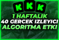 ⭐[1 Hafta - 40 Gerçek İzleyici]+ALGORİTMA⭐