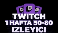 ( 1 Hafta ) 50-80 Canlı İzleyici Twitch
