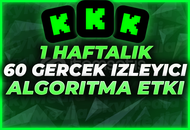 ⭐[1 Hafta - 60 Gerçek İzleyici]+ALGORİTMA⭐