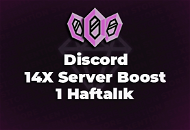 1 Haftalık 14x Discord Server Boost