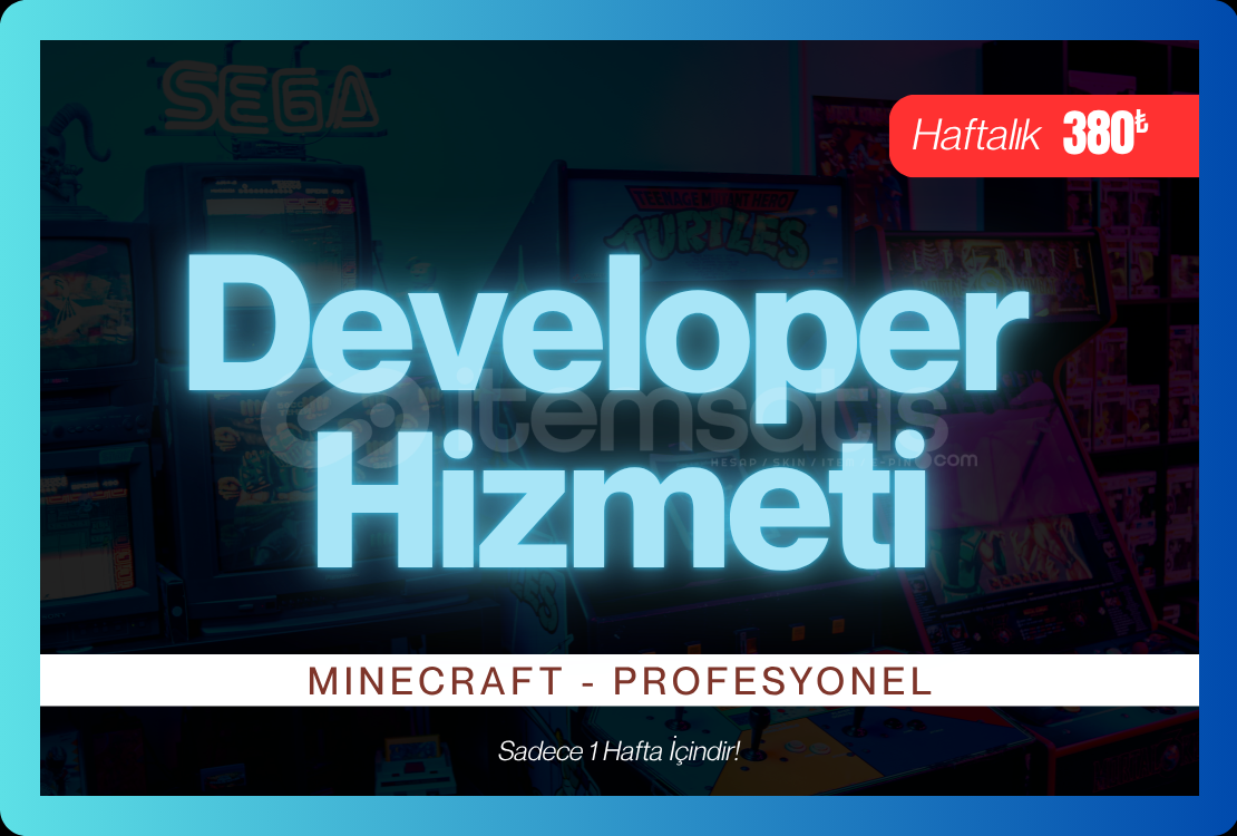 1 Haftalık Minecraft Developer Hizmeti  1 Haftalık Minecraft Developer Hizmeti
