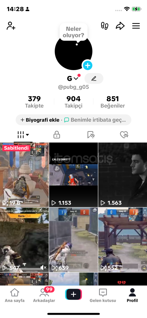 1 k TAKİPÇİ OLAN FULL KEŞFET AÇIK TİKTOK HESABİ 1 k TAKİPÇİ OLAN FULL KEŞFET AÇIK TİKTOK HESABİ