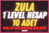 ⭐1 LVL 10 ADET ZULA HESAP [SİZE ÖZGÜN] ⭐
