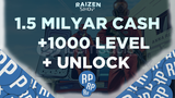 1.5 Milyar Cash + 1000 Level + Unlock | SAFE