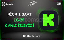 ⭐ 1 Saat 10-25 Kick Canlı İzleyici ⭐