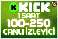 ⭐ 1 Saat 100-250 Kick Canlı İzleyici ⭐1