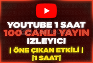 ⭐️[1 SAAT] 100 YOUTUBE CANLI YAYIN İZLEYİCİ⭐️
