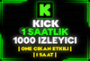⭐️[1 SAAT] 7/24 OTO 1000 KİCK CANLI İZLEYİCİ⭐️