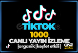 ⭐ 1 Saat 1000 Tiktok Canlı İzleyici ⭐