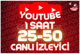 ⭐ 1 Saat 25-50 Youtube Canlı İzleyici ⭐