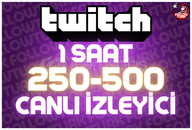 ⭐ 1 Saat 250-500 Canlı İzleyici ⭐