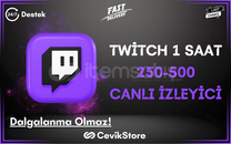 ⭐1 Saat 250-500 Twitch Canlı İzleyici⭐