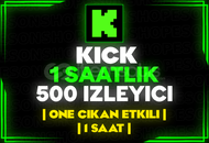 ⭐️[1 SAAT] 500 KİCK CANLI YAYIN İZLEYİCİ⭐️