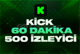 ⭐1 SAAT⭐KİCK 500 İZLEYİCİ⭐sorunsuz /garantili