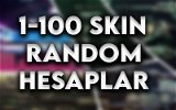 1 ve 100 Skin Arası Random Hesap