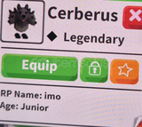 1 X CERBERUS ADOPT ME 