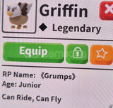 1 X GRİFFİN ( R,F ) ADOPT ME 