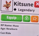 1 X KİTSUNE ( R ) ADOPT ME 